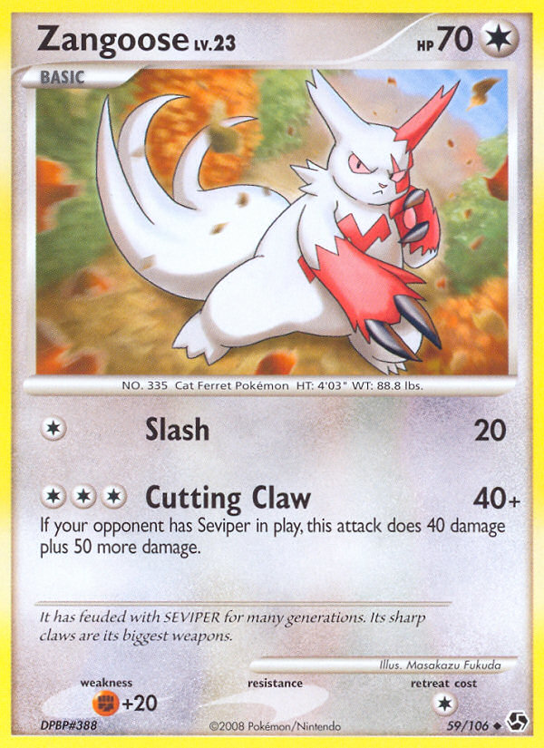 Zangoose (59/106) [Diamond & Pearl: Great Encounters] | Shuffle n Cut Hobbies & Games