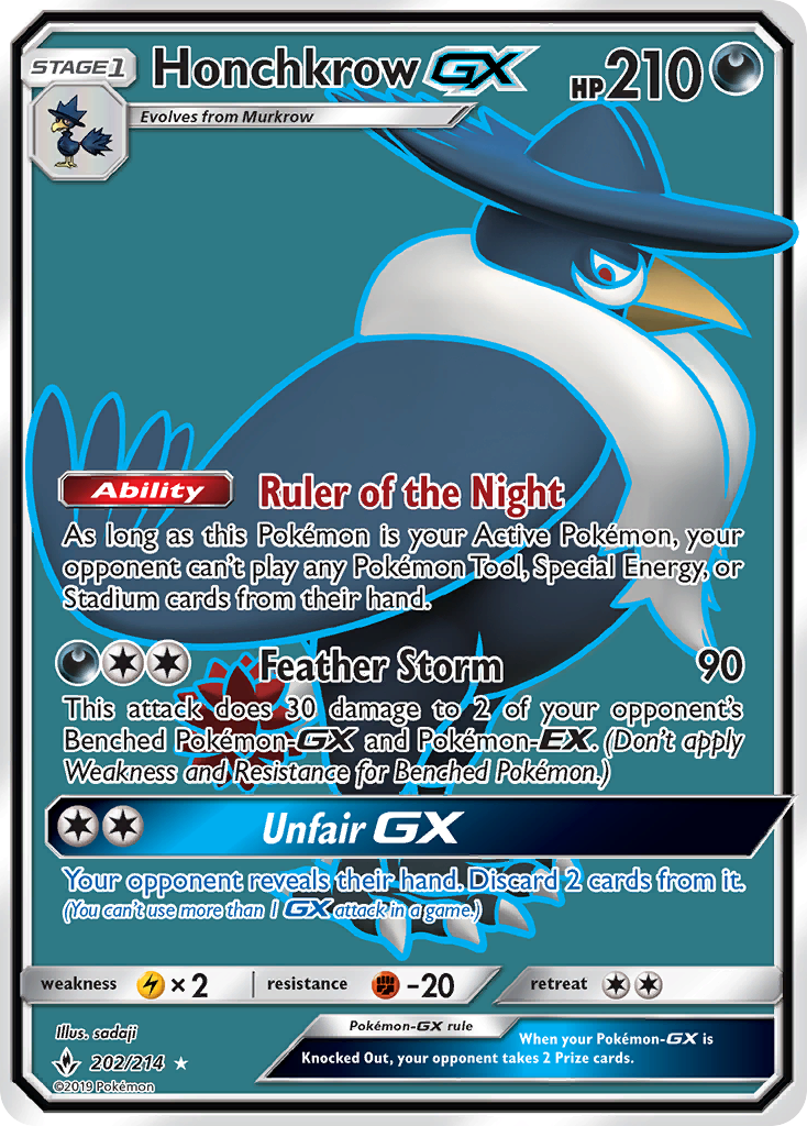 Honchkrow GX (202/214) [Sun & Moon: Unbroken Bonds] | Shuffle n Cut Hobbies & Games