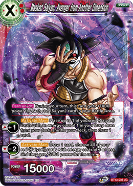 Masked Saiyan, Avenger from Another Dimension (Uncommon) [BT13-003] | Shuffle n Cut Hobbies & Games