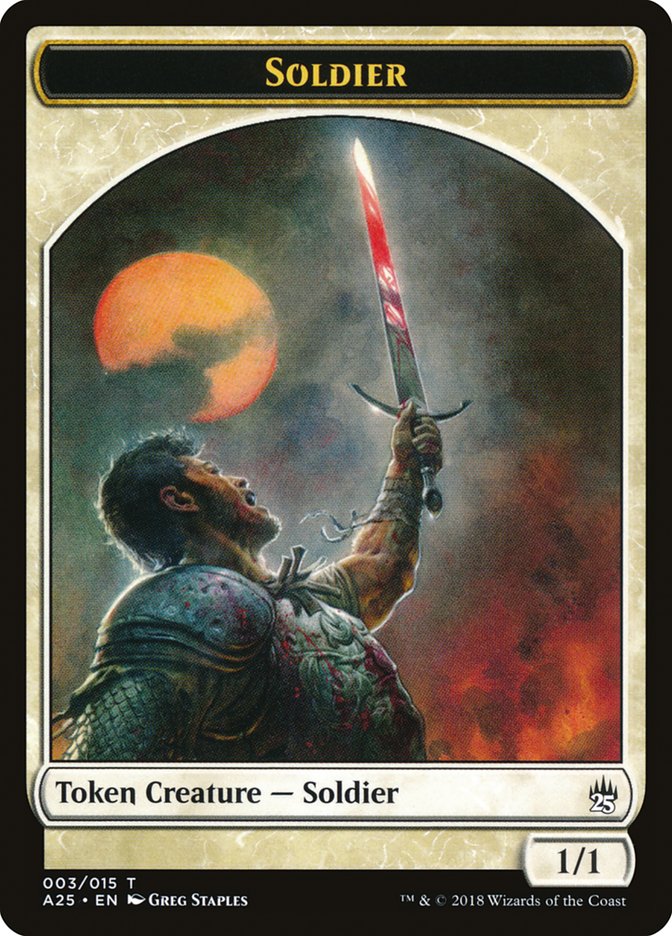 Soldier Token [Masters 25 Tokens] | Shuffle n Cut Hobbies & Games