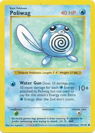 Poliwag (59/102) [Base Set Shadowless Unlimited] | Shuffle n Cut Hobbies & Games