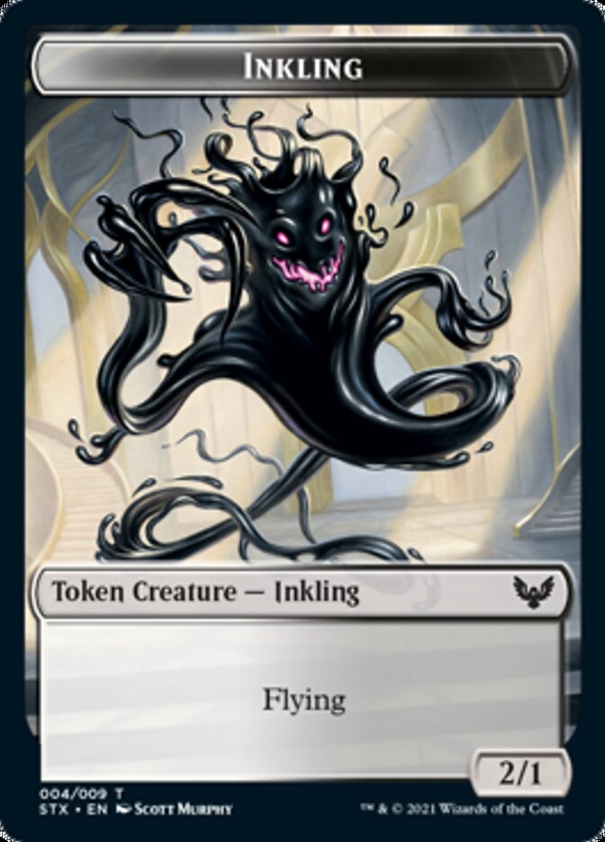 Inkling // Treasure Double-Sided Token [Strixhaven: School of Mages Tokens] | Shuffle n Cut Hobbies & Games