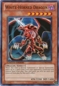 White-Horned Dragon [GLD4-EN014] Common | Shuffle n Cut Hobbies & Games