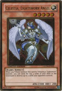 Celestia, Lightsworn Angel [GLD4-EN025] Gold Rare | Shuffle n Cut Hobbies & Games