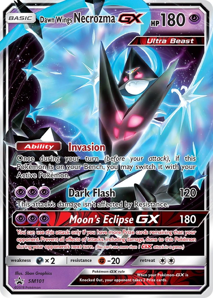 Dawn Wings Necrozma GX (SM101) [Sun & Moon: Black Star Promos] | Shuffle n Cut Hobbies & Games