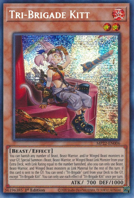 Tri-Brigade Kitt [MP22-EN006] Prismatic Secret Rare | Shuffle n Cut Hobbies & Games