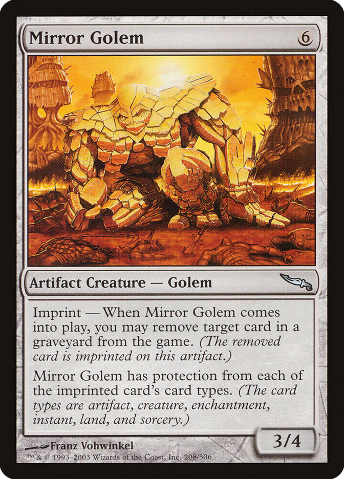 Mirror Golem [Mirrodin] | Shuffle n Cut Hobbies & Games