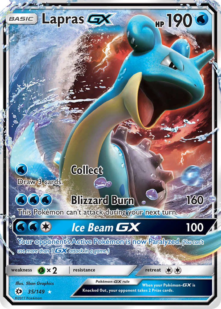 Lapras GX (35/149) [Sun & Moon: Base Set] | Shuffle n Cut Hobbies & Games