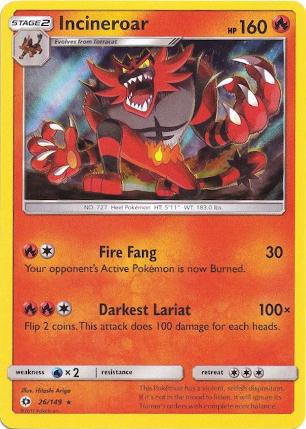 Incineroar (26/149) (Water Web Holo) [Sun & Moon: Base Set] | Shuffle n Cut Hobbies & Games