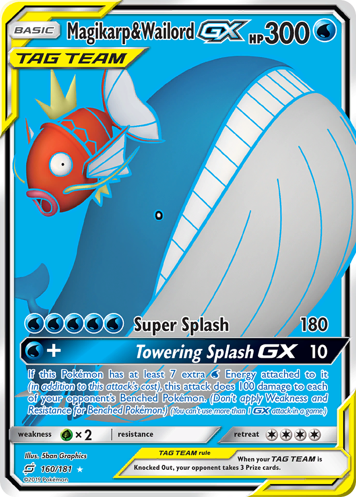 Magikarp & Wailord GX (160/181) [Sun & Moon: Team Up] | Shuffle n Cut Hobbies & Games