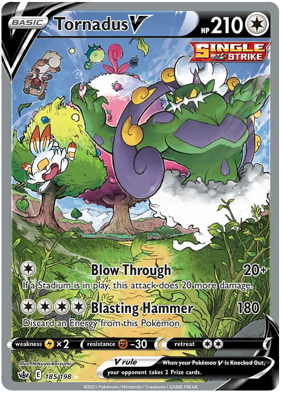 Tornadus V (185/198) [Sword & Shield: Chilling Reign] | Shuffle n Cut Hobbies & Games