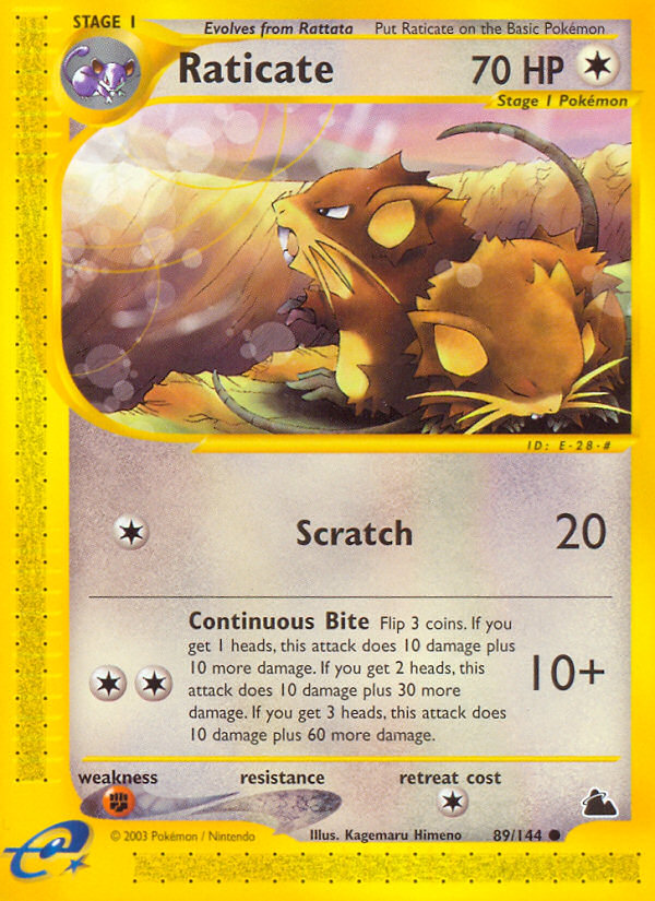 Raticate (89/144) [Skyridge] | Shuffle n Cut Hobbies & Games