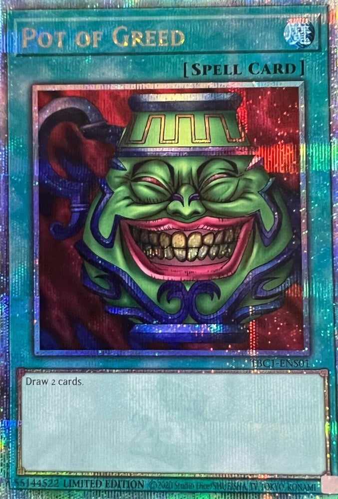 Pot of Greed [TBC1-ENS01] Secret Rare | Shuffle n Cut Hobbies & Games