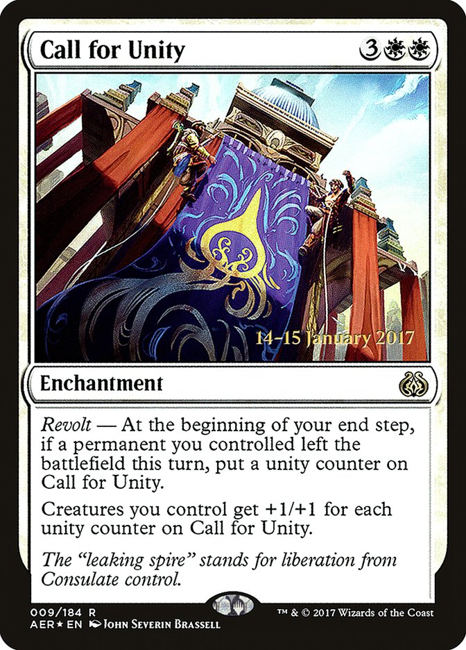 Call for Unity [Aether Revolt Prerelease Promos] | Shuffle n Cut Hobbies & Games