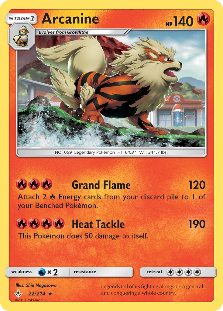 Arcanine (22/214) [Sun & Moon: Unbroken Bonds] | Shuffle n Cut Hobbies & Games