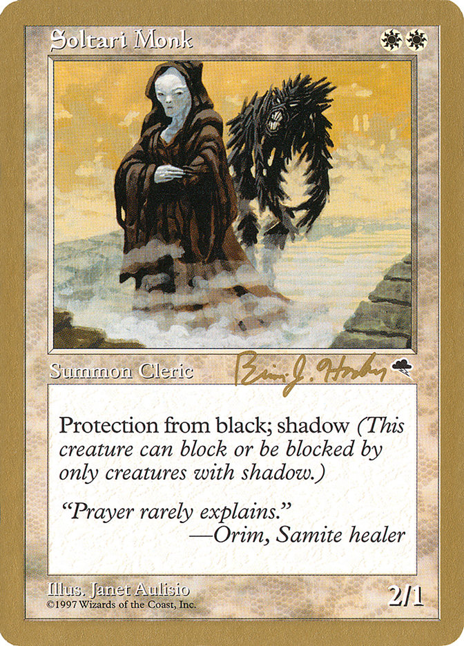 Soltari Monk (Brian Hacker) [World Championship Decks 1998] | Shuffle n Cut Hobbies & Games