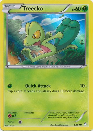 Treecko (6/160) (Sheen Holo) [XY: Primal Clash] | Shuffle n Cut Hobbies & Games