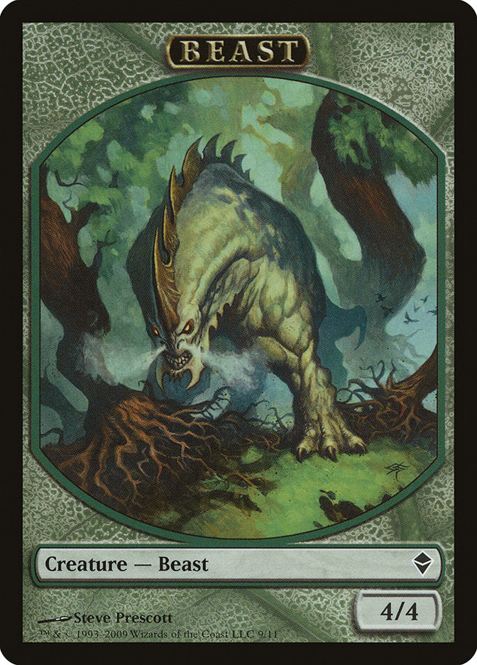 Beast Token [Zendikar Tokens] | Shuffle n Cut Hobbies & Games