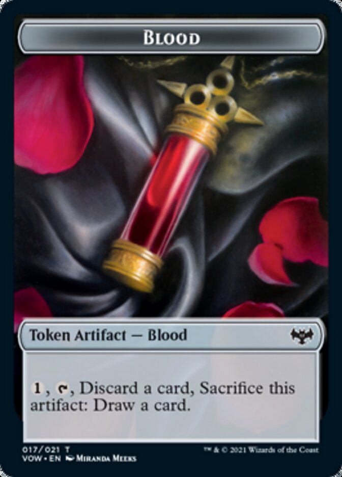 Blood // Dragon Illusion Double-Sided Token [Innistrad: Crimson Vow Tokens] | Shuffle n Cut Hobbies & Games