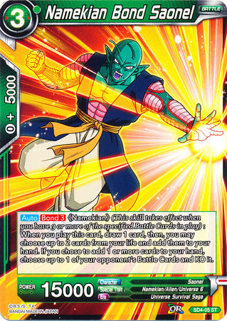 Namekian Bond Saonel (Starter Deck - The Guardian of Namekians) [SD4-05] | Shuffle n Cut Hobbies & Games