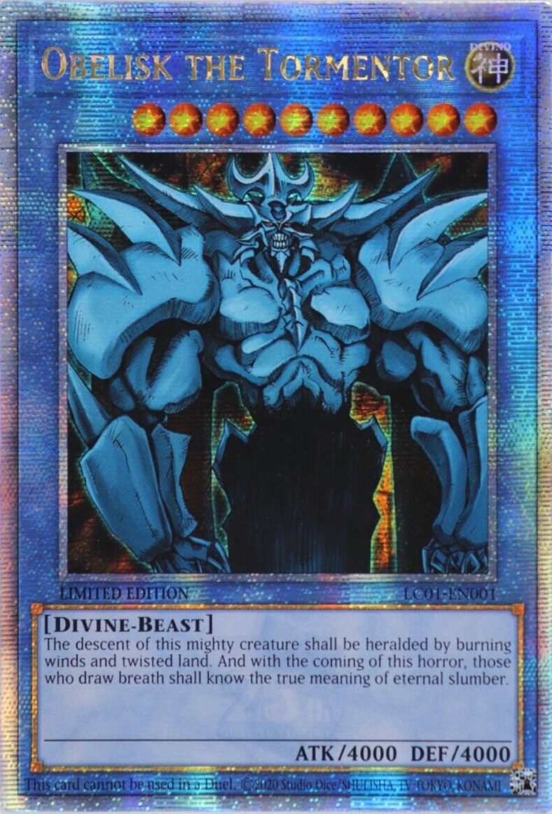 Obelisk the Tormentor (25th Anniversary) [LC01-EN001] Quarter Century Secret Rare | Shuffle n Cut Hobbies & Games