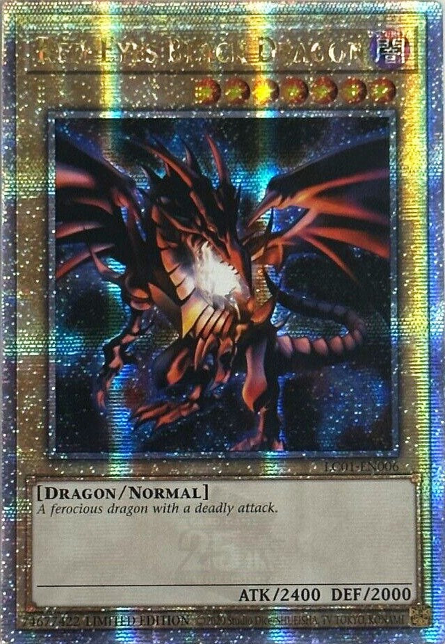 Red-Eyes Black Dragon (25th Anniversary) [LC01-EN006] Quarter Century Secret Rare | Shuffle n Cut Hobbies & Games