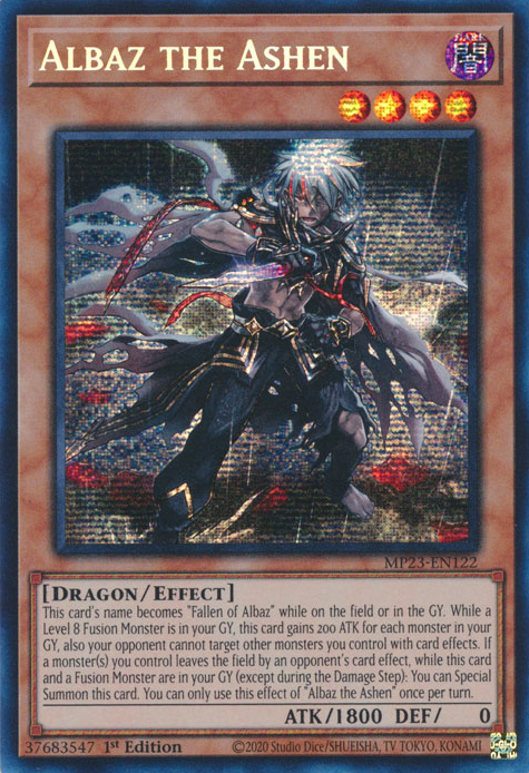 Albaz the Ashen [MP23-EN122] Prismatic Secret Rare | Shuffle n Cut Hobbies & Games