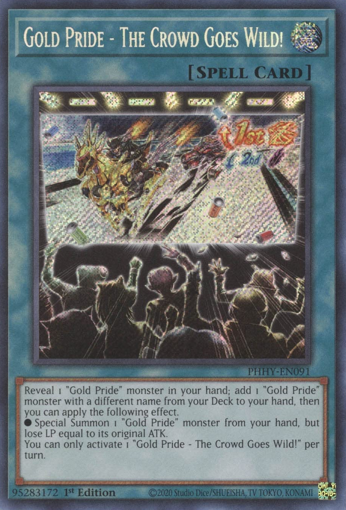 Gold Pride - The Crowd Goes Wild! [PHHY-EN091] Secret Rare | Shuffle n Cut Hobbies & Games