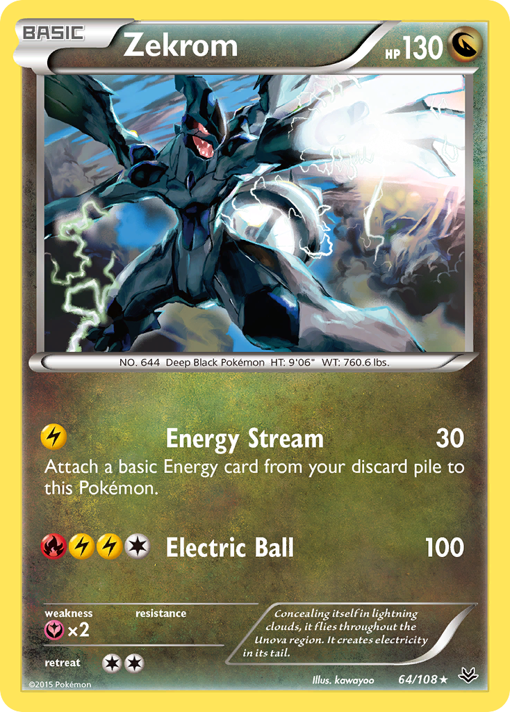 Zekrom (64/108) [XY: Roaring Skies] | Shuffle n Cut Hobbies & Games