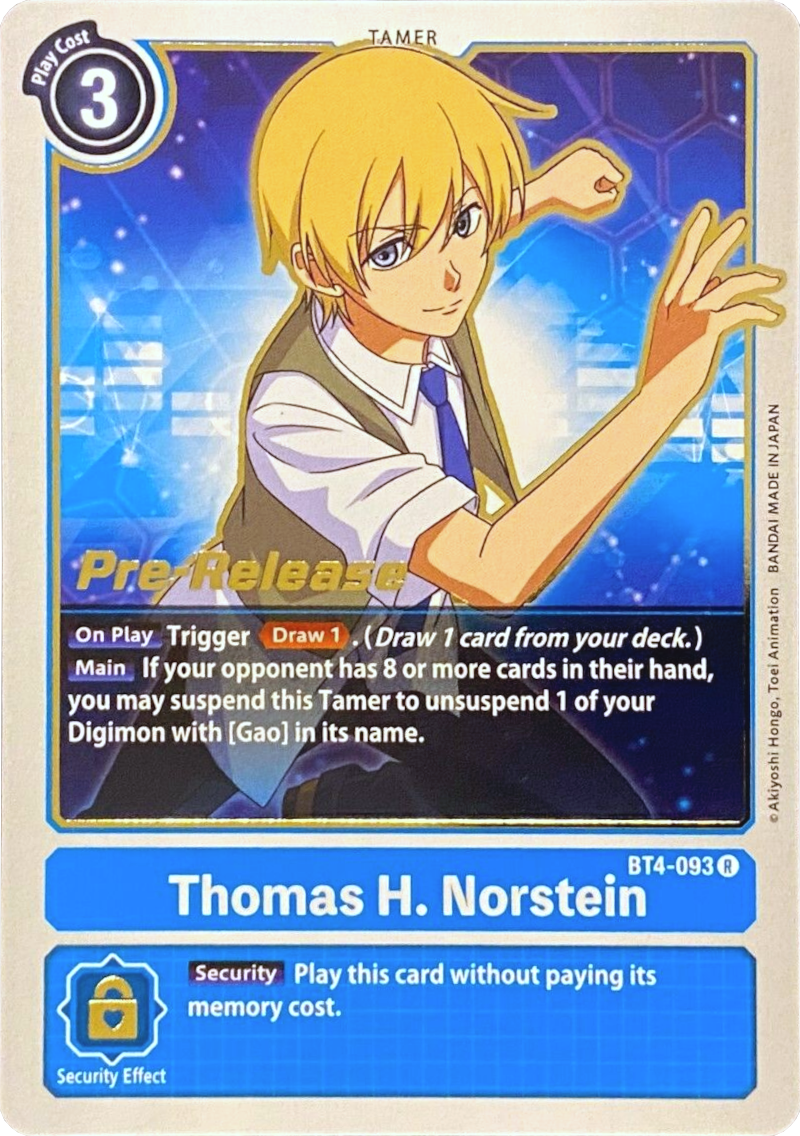 Thomas H. Norstein [BT4-093] [Great Legend Pre-Release Promos] | Shuffle n Cut Hobbies & Games