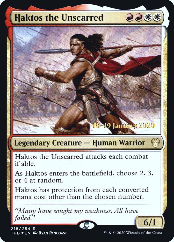 Haktos the Unscarred [Theros Beyond Death Prerelease Promos] | Shuffle n Cut Hobbies & Games