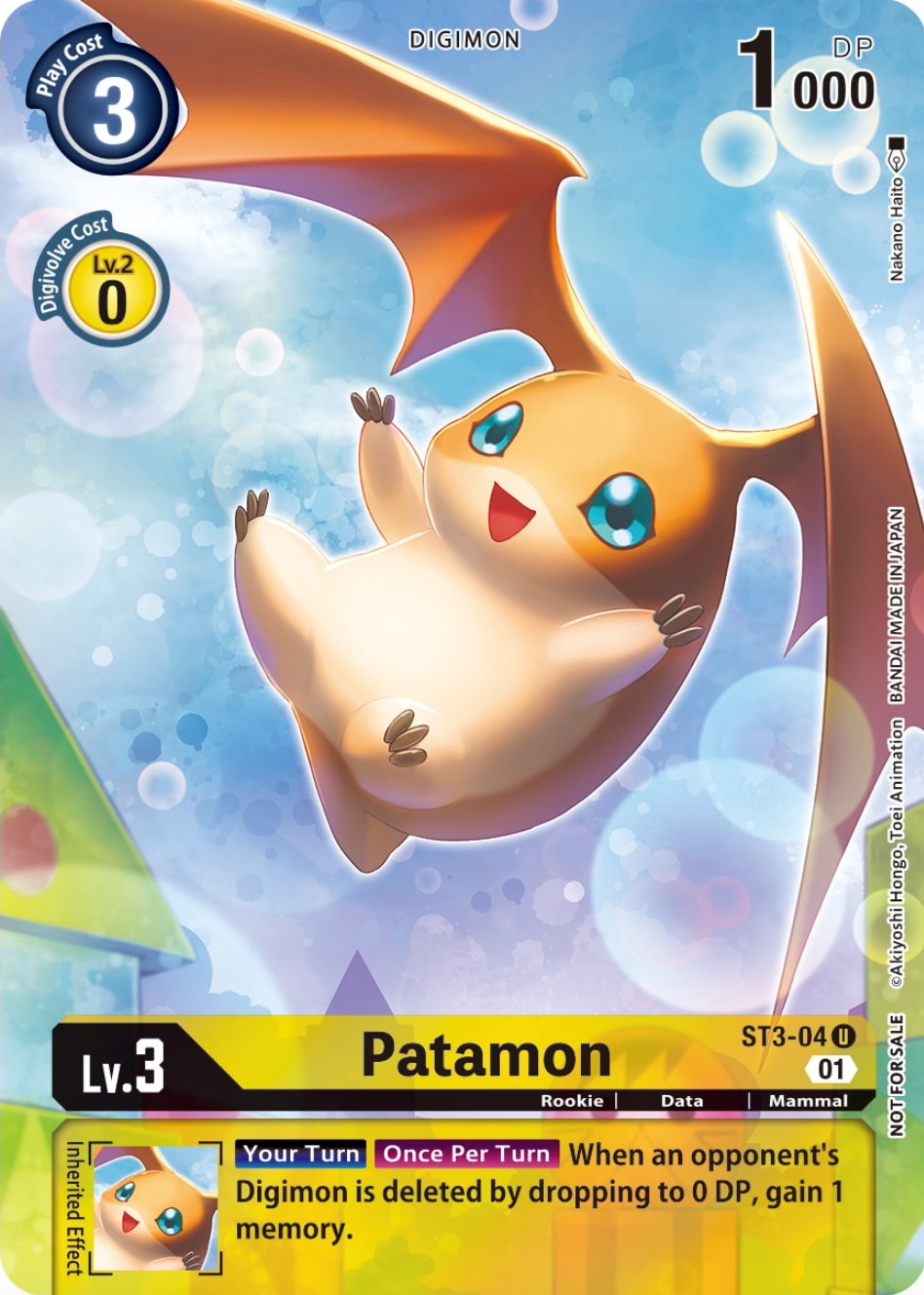 Patamon [ST3-04] (Official Tournament Pack Vol.9) [Starter Deck: Heaven's Yellow Promos] | Shuffle n Cut Hobbies & Games