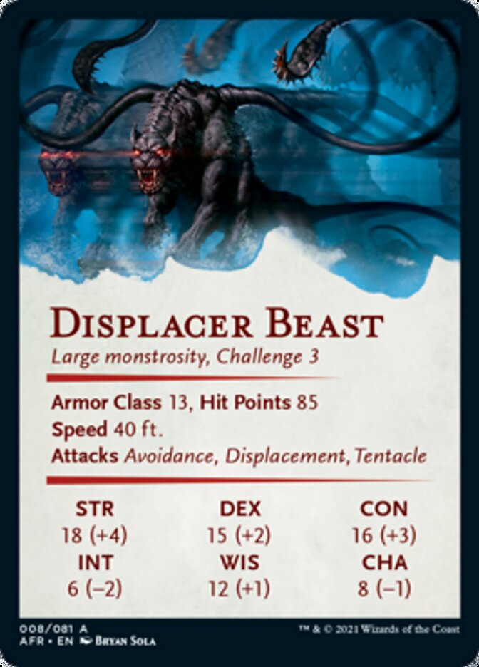 Displacer Beast Art Card [Dungeons & Dragons: Adventures in the Forgotten Realms Art Series] | Shuffle n Cut Hobbies & Games