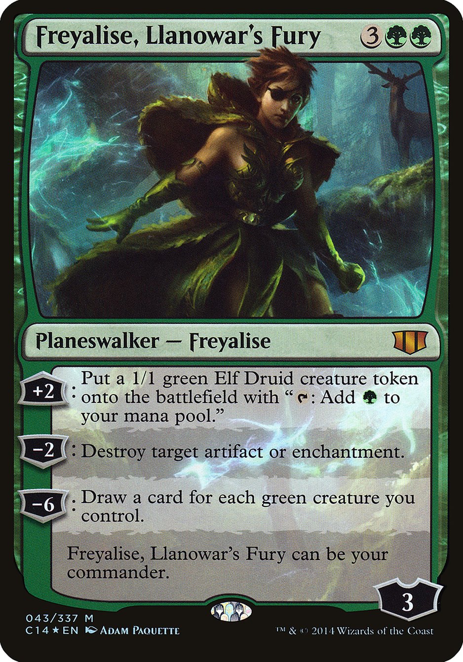 Freyalise, Llanowar's Fury (Oversized) [Commander 2014 Oversized] | Shuffle n Cut Hobbies & Games