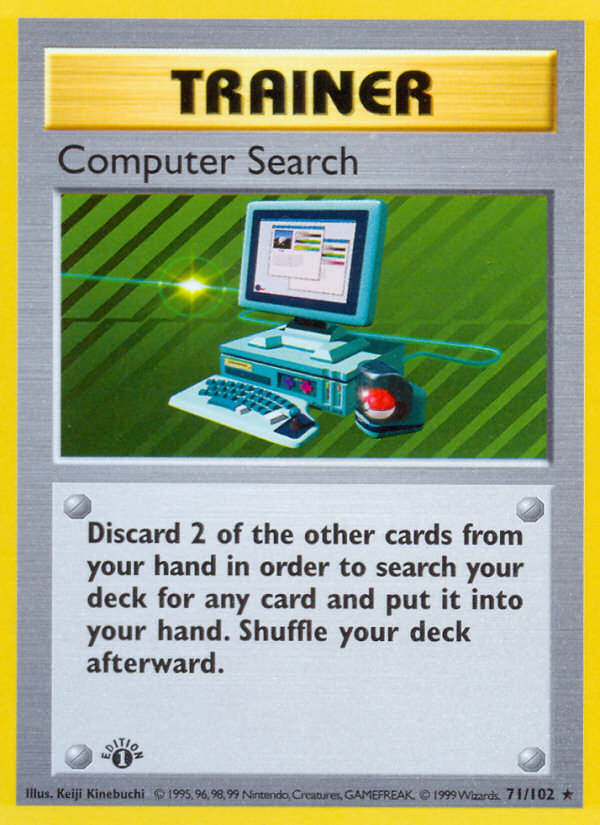 Computer Search (71/102) (Shadowless) [Base Set 1st Edition] | Shuffle n Cut Hobbies & Games