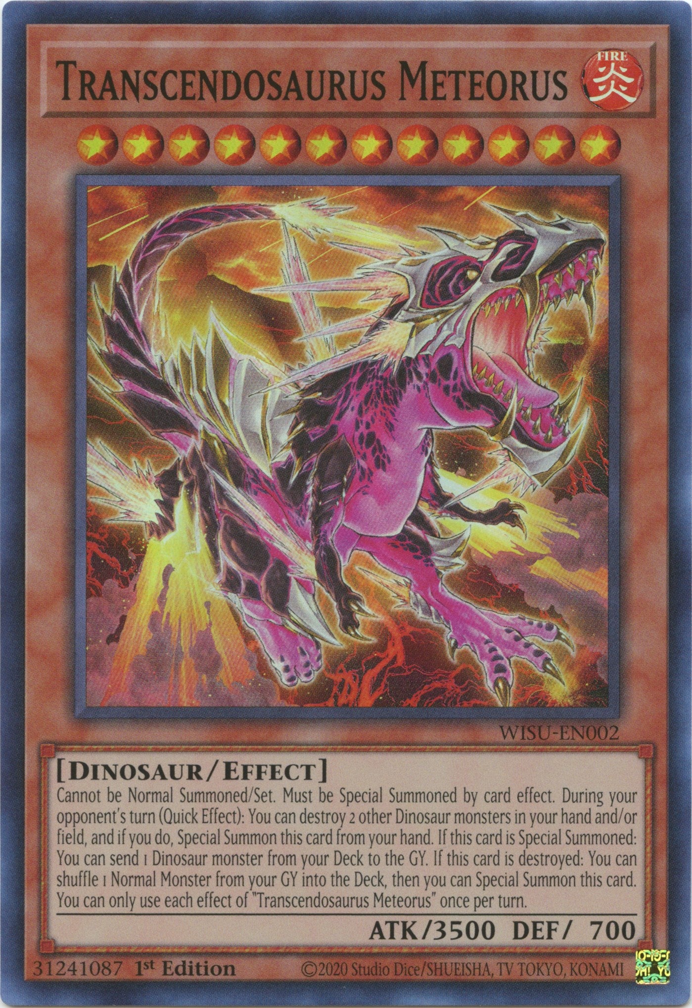 Transcendosaurus Meteorus [WISU-EN002] Super Rare | Shuffle n Cut Hobbies & Games