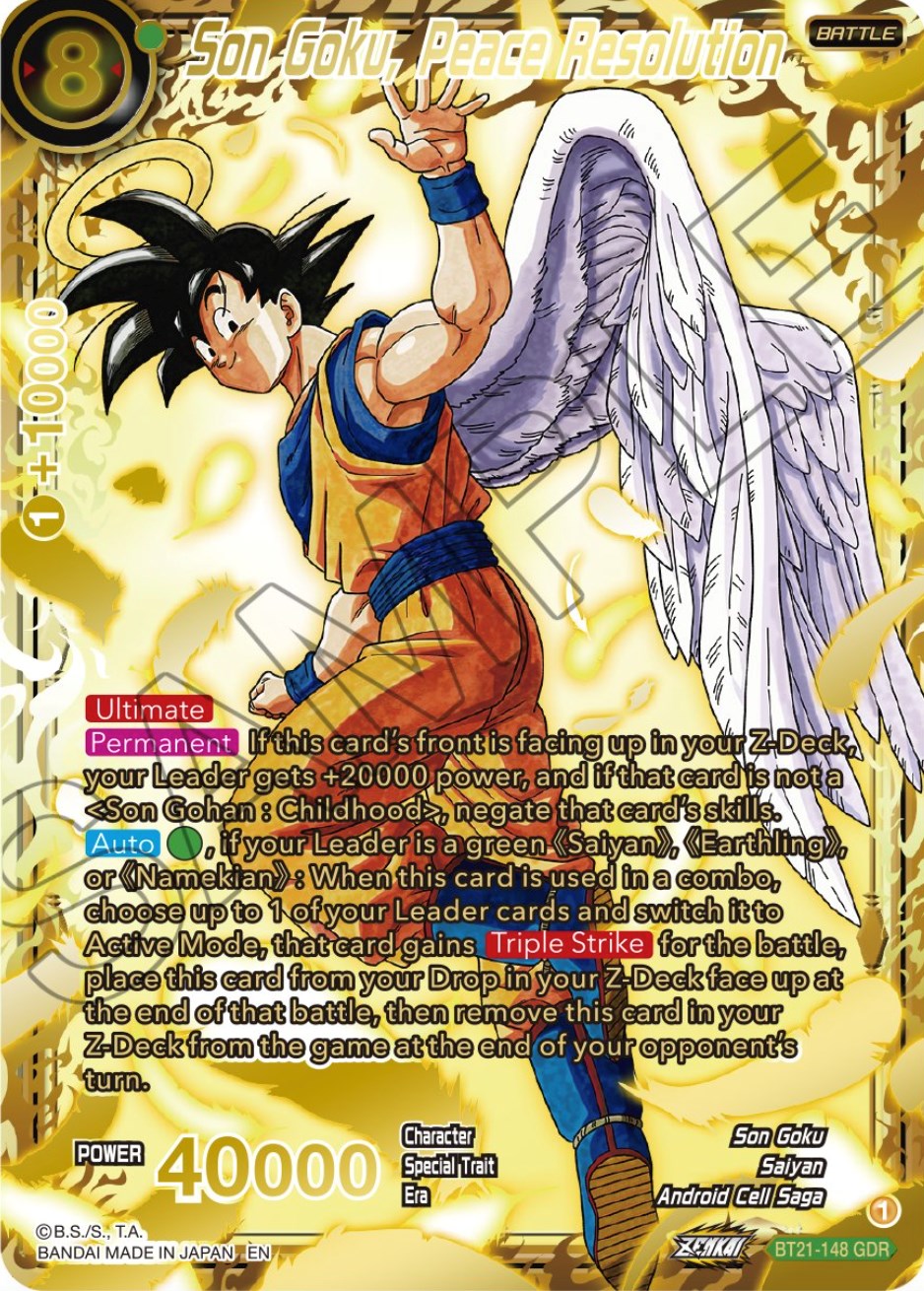 Son Goku, Peace Resolution (God Rare) (BT21-148) [Wild Resurgence] | Shuffle n Cut Hobbies & Games