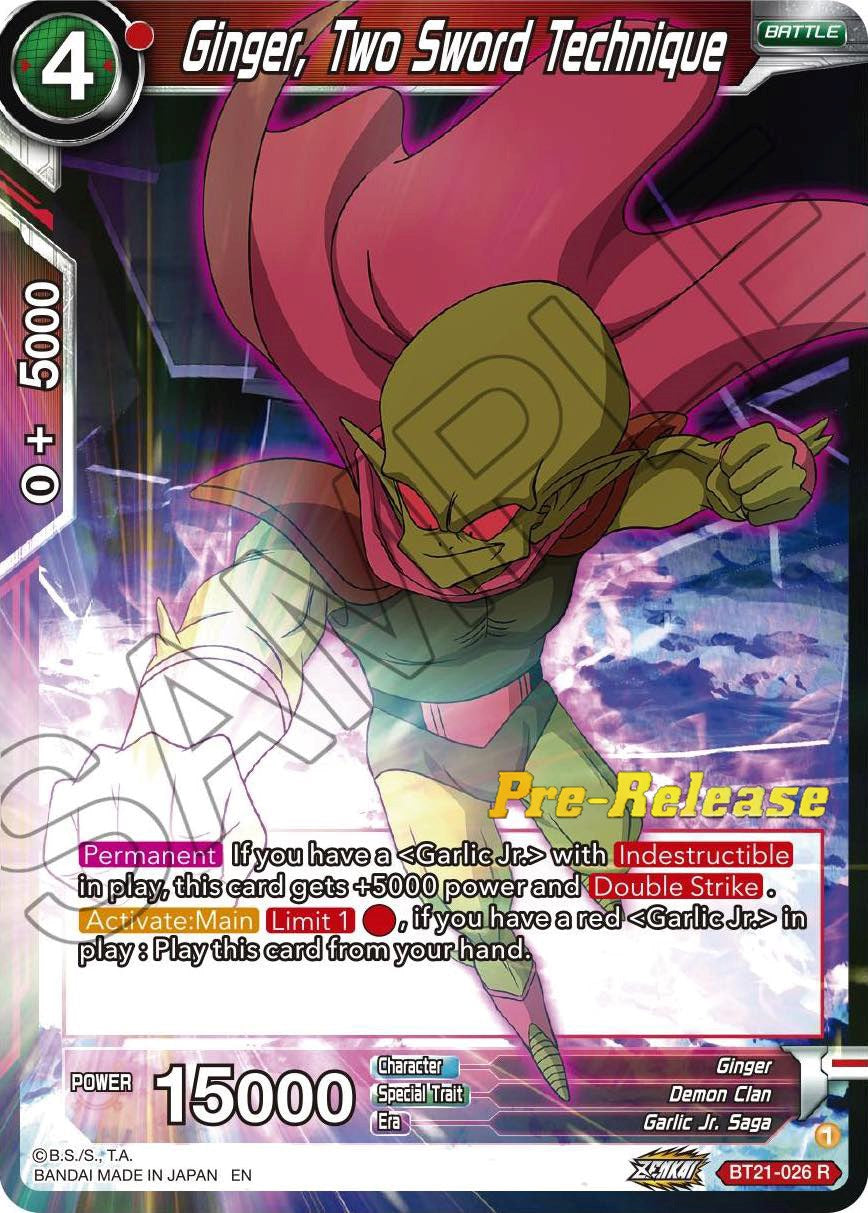 Ginger, Two Sword Technique (BT21-026) [Wild Resurgence Pre-Release Cards] | Shuffle n Cut Hobbies & Games