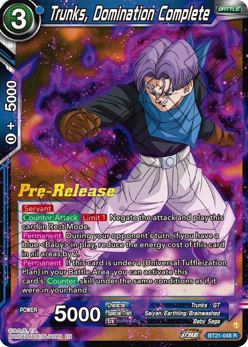 Trunks, Domination Complete (BT21-048) [Wild Resurgence Pre-Release Cards] | Shuffle n Cut Hobbies & Games