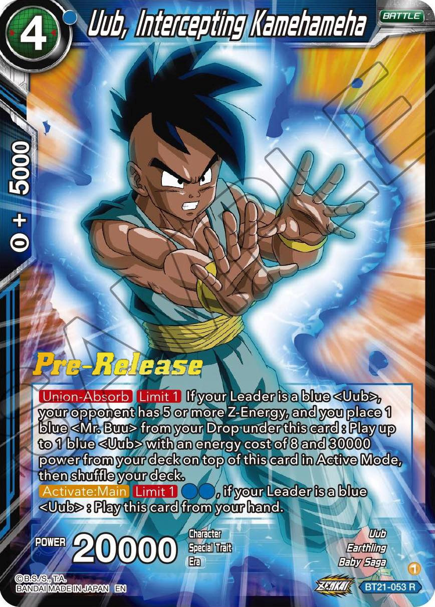 Uub, Intercepting Kamehameha (BT21-053) [Wild Resurgence Pre-Release Cards] | Shuffle n Cut Hobbies & Games