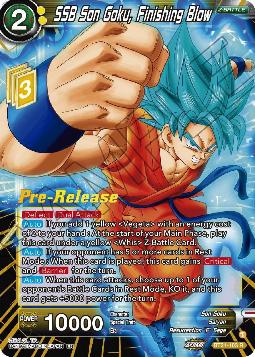 SSB Son Goku, Finishing Blow (BT21-103) [Wild Resurgence Pre-Release Cards] | Shuffle n Cut Hobbies & Games