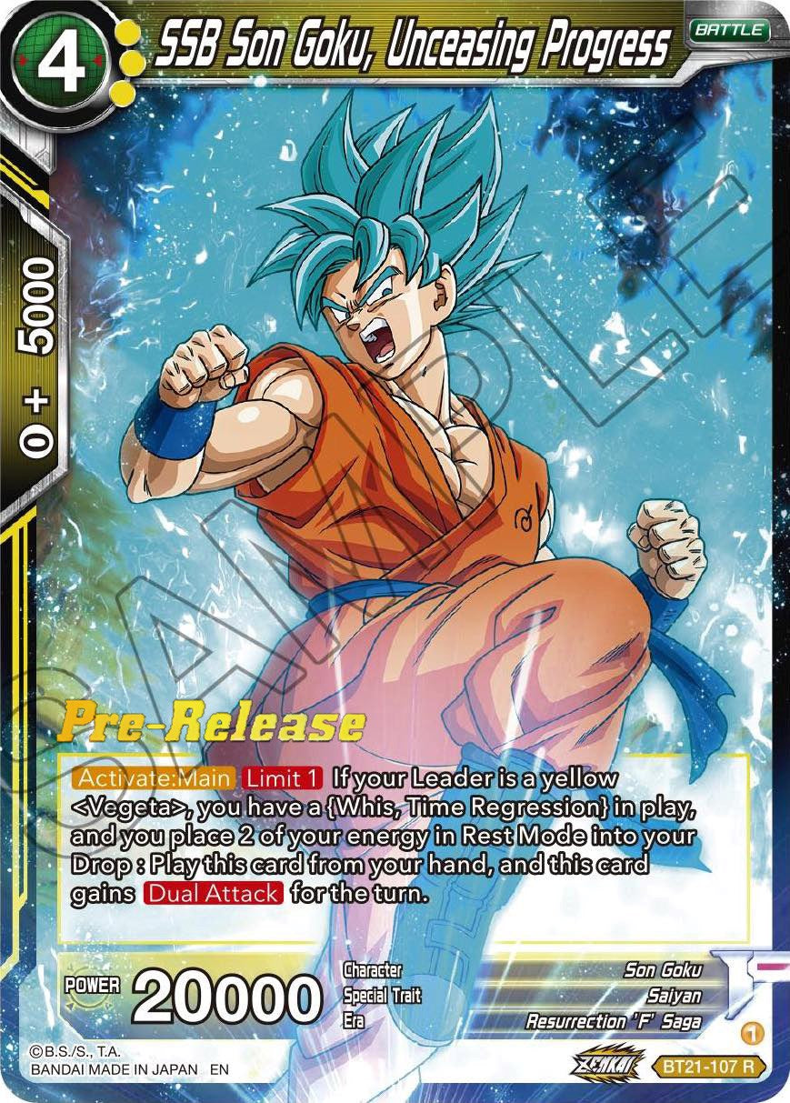 SSB Son Goku, Unceasing Progress (BT21-107) [Wild Resurgence Pre-Release Cards] | Shuffle n Cut Hobbies & Games