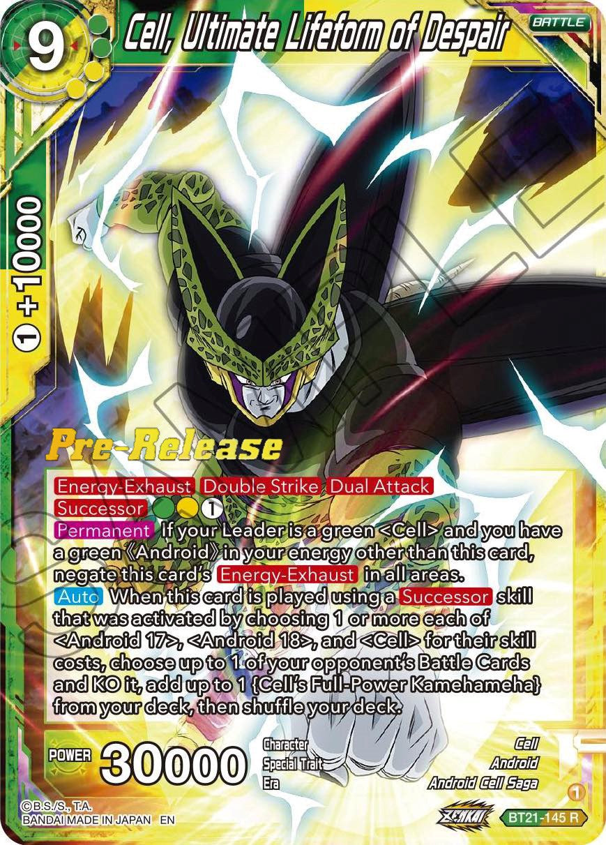 Cell, Ultimate Lifeform of Despair (BT21-145) [Wild Resurgence Pre-Release Cards] | Shuffle n Cut Hobbies & Games