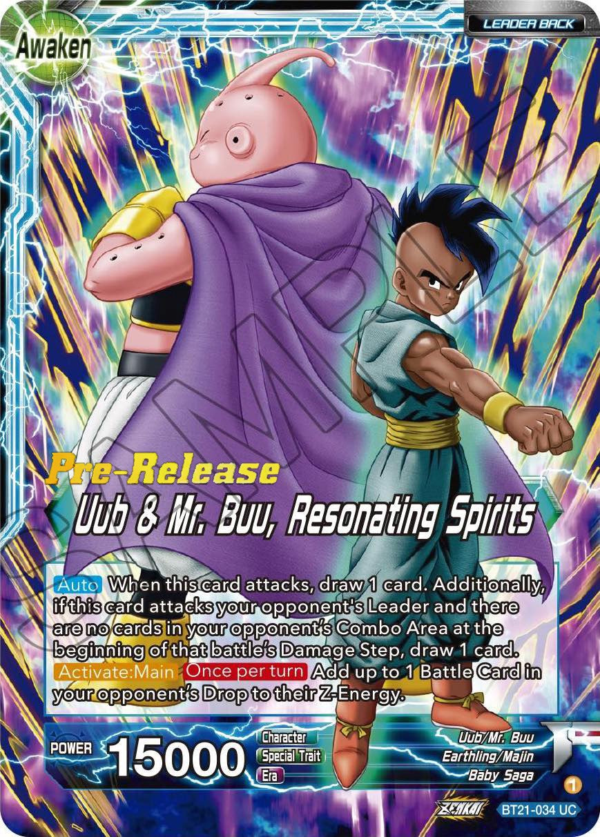 Uub // Uub & Mr. Buu, Resonating Spirits (BT21-034) [Wild Resurgence Pre-Release Cards] | Shuffle n Cut Hobbies & Games