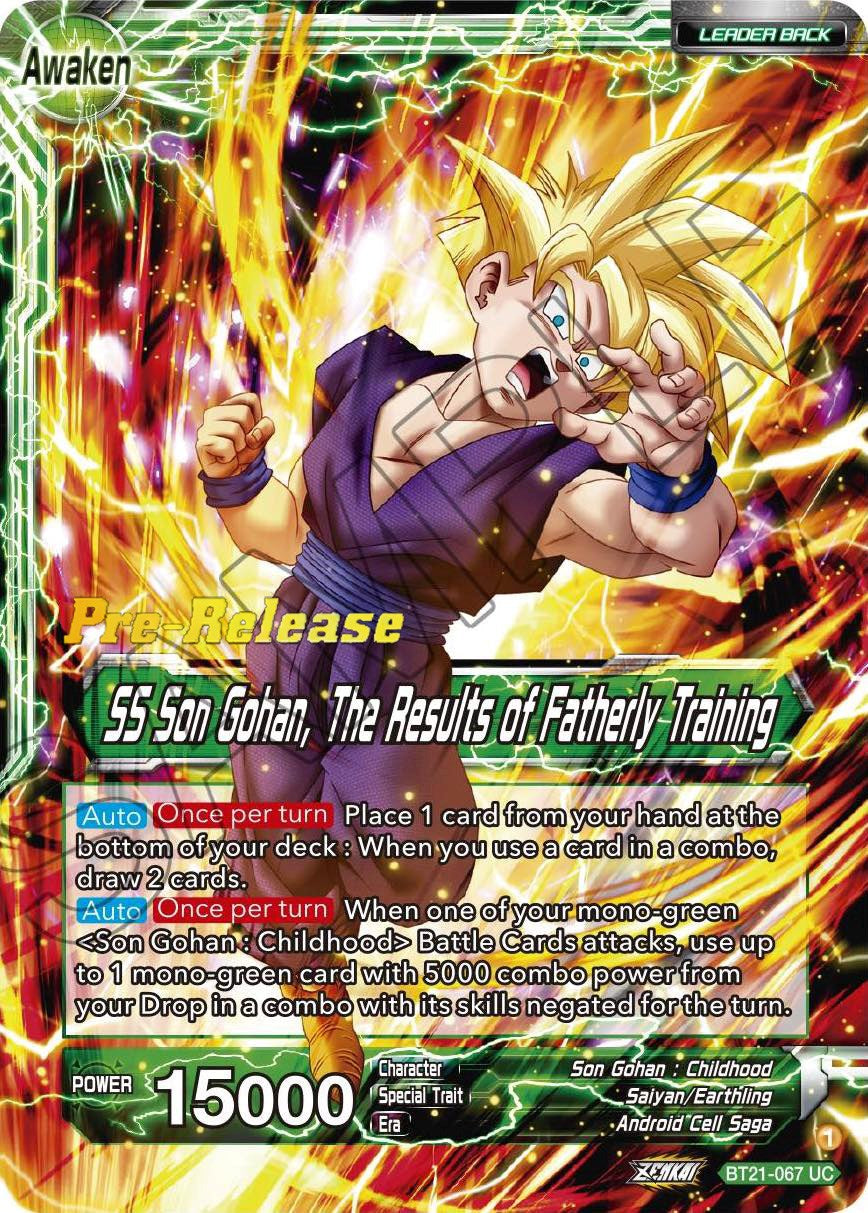 Son Gohan // SS Son Gohan, The Results of Fatherly Training (BT21-067) [Wild Resurgence Pre-Release Cards] | Shuffle n Cut Hobbies & Games