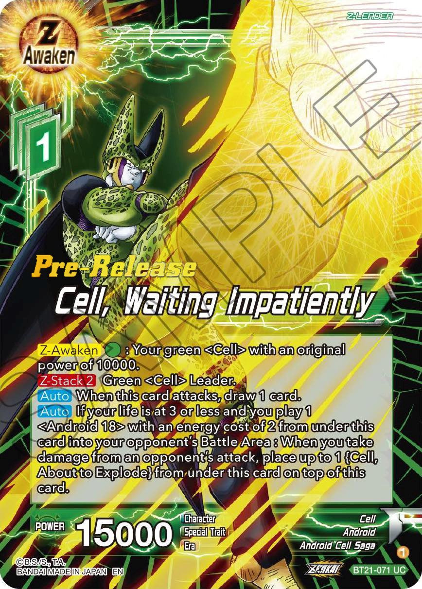 Cell, Waiting Impatiently (BT21-071) [Wild Resurgence Pre-Release Cards] | Shuffle n Cut Hobbies & Games