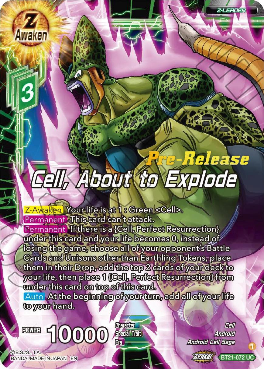 Cell, About to Explode (BT21-072) [Wild Resurgence Pre-Release Cards] | Shuffle n Cut Hobbies & Games