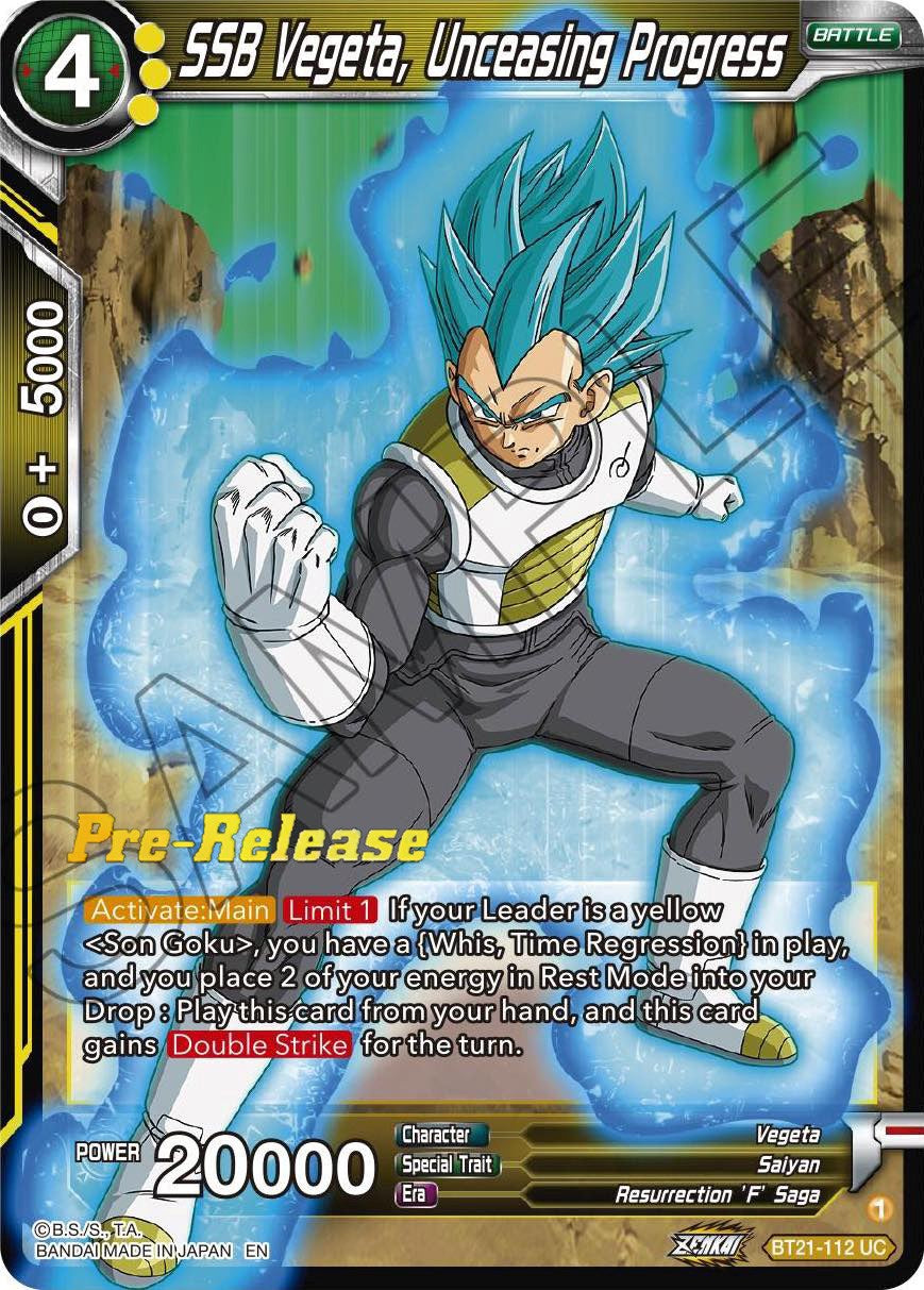 SSB Vegeta, Unceasing Progress (BT21-112) [Wild Resurgence Pre-Release Cards] | Shuffle n Cut Hobbies & Games