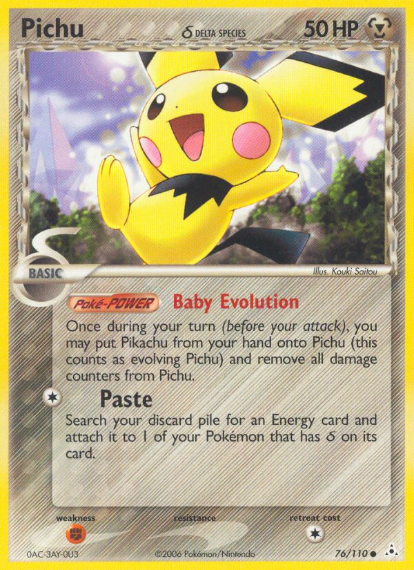 Pichu (76/110) (Delta Species) [EX: Holon Phantoms] | Shuffle n Cut Hobbies & Games