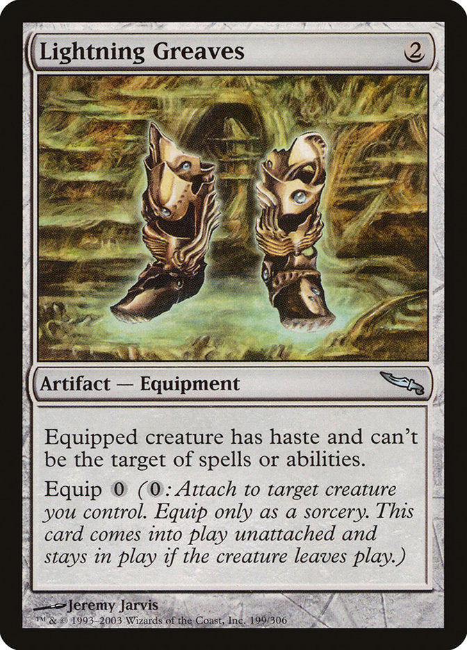 Lightning Greaves [Mirrodin] | Shuffle n Cut Hobbies & Games